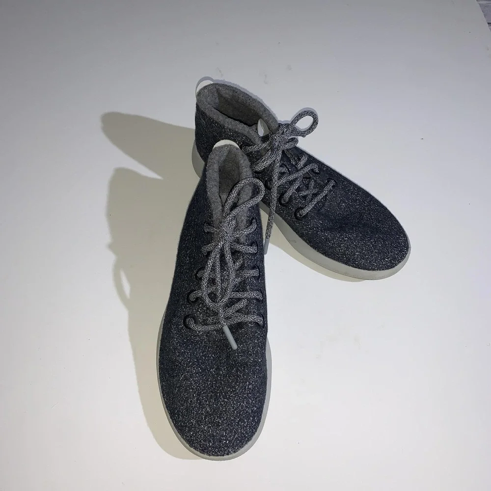 Allbirds Wool Runner-Up Mizzle Shoes Mens Size 9 Gray High Top Lace Up Sneakers